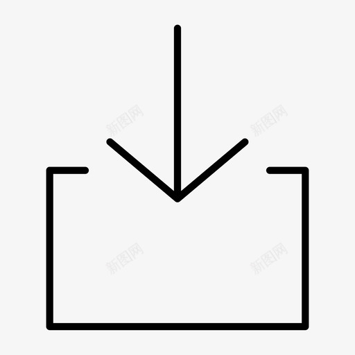 输入收件箱图标svg_新图网 https://ixintu.com 下载 收件箱 界面 输入