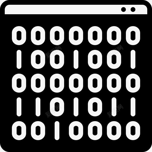 二进制代码计算机图标svg_新图网 https://ixintu.com 二进制 代码 数据 矩阵 计算机