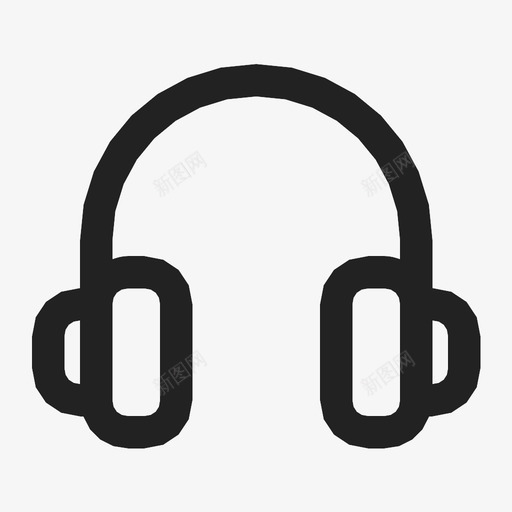 耳机听音乐图标svg_新图网 https://ixintu.com 听 歌曲 耳机 音乐