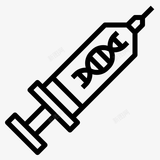 基因治疗遗传学注射图标svg_新图网 https://ixintu.com 医学 基因治疗 注射 遗传学 遗传学和遗传