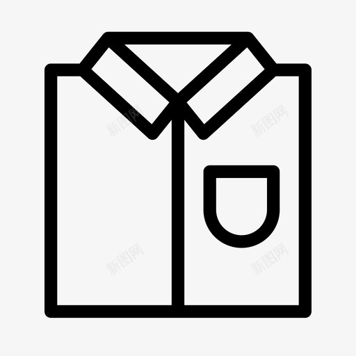 扣子衬衫商务衣领图标svg_新图网 https://ixintu.com 商务 扣子衬衫 衣服和配件 衣领