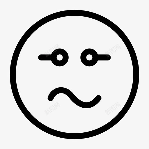 紧张表情脸图标svg_新图网 https://ixintu.com 嘴 紧张 脸 表情