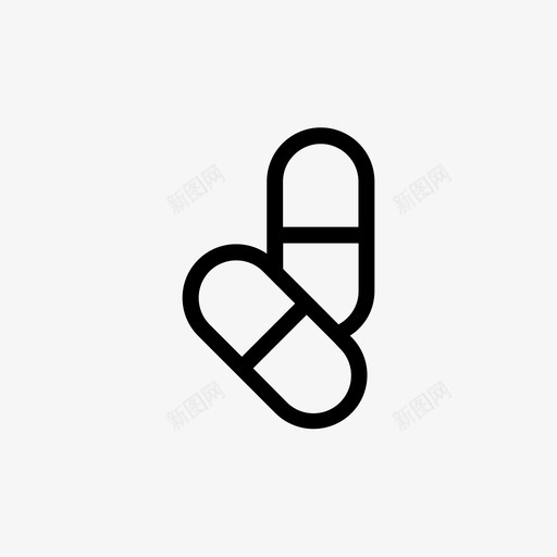 药丸胶囊药物图标svg_新图网 https://ixintu.com 健康空气 片剂 胶囊 药丸 药物 颗粒