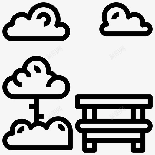公园景观休闲图标svg_新图网 https://ixintu.com 休闲 公园 景观 树木 生态 自然