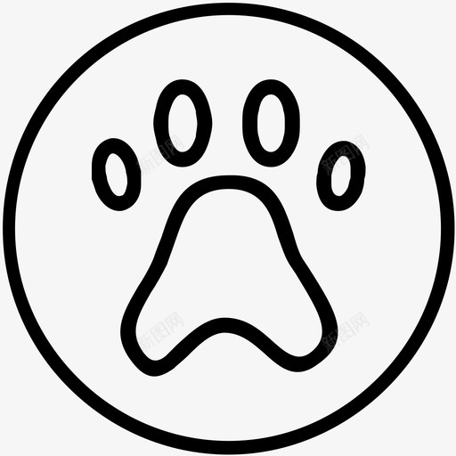 爪印动物脚图标svg_新图网 https://ixintu.com 动物 爪印 脚 脚印 身体部位