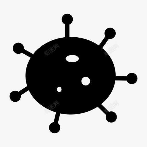 细菌疾病感染图标svg_新图网 https://ixintu.com 医学 感染 疾病 病毒 细菌