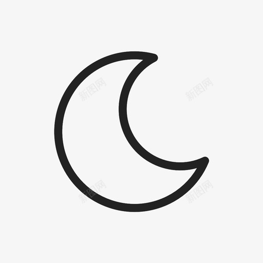 月亮预报月光图标svg_新图网 https://ixintu.com 夜晚 天气 月亮 月光 预报