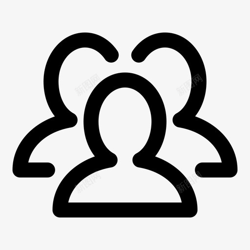 组社区成员图标svg_新图网 https://ixintu.com 人员 成员 用户 界面 社区 组