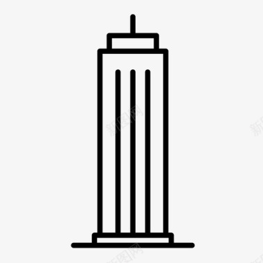 帝国大厦美国纽约图标图标