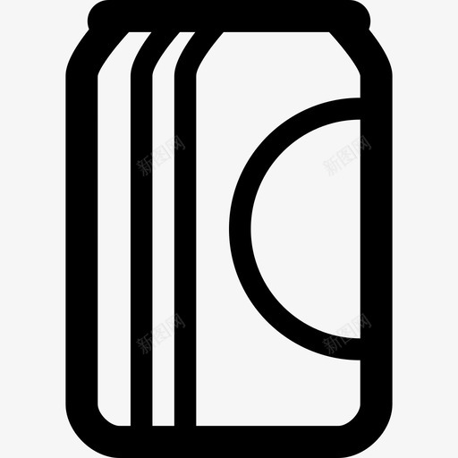 汽水罐饮料厚轮廓图标svg_新图网 https://ixintu.com 厚轮廓 汽水罐 饮料