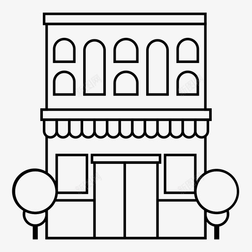售货亭大楼商场图标svg_新图网 https://ixintu.com soho 售货亭 商场 商店 大楼 物业