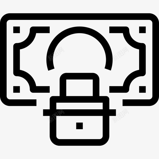 资金安全银行挂锁图标svg_新图网 https://ixintu.com 投资 挂锁 资金安全 银行