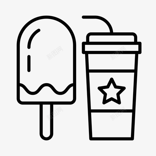 食品和饮料电影好莱坞图标svg_新图网 https://ixintu.com 制片厂 剧院 好莱坞 电影 食品和饮料