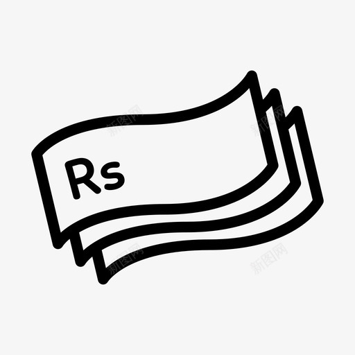 卢比钞票现金图标svg_新图网 https://ixintu.com 卢比 现金 经济 货币 金融 钞票