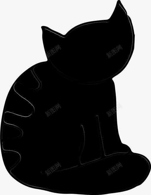 猫宠物原始风格图标svg_新图网 https://ixintu.com 原始风格 宠物 猫
