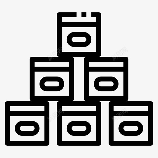 包装箱物流图标svg_新图网 https://ixintu.com 产品 包装 物流 箱 装运