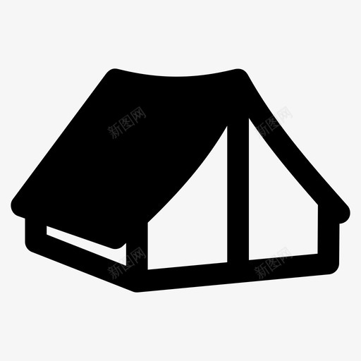 帐篷露营避难所图标svg_新图网 https://ixintu.com 帐篷 睡觉 避难所 露营