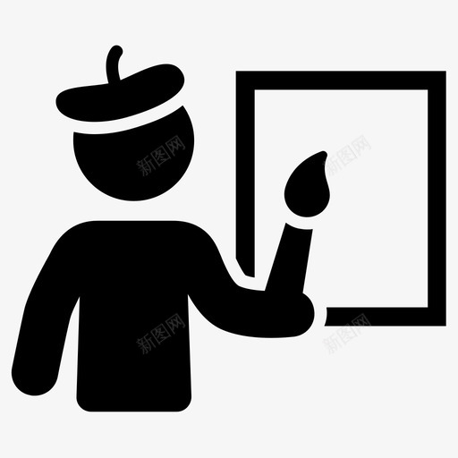 画家画笔绘画图标svg_新图网 https://ixintu.com 画家 画笔 绘画