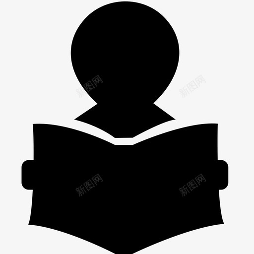 学生看书svg_新图网 https://ixintu.com 学生看书