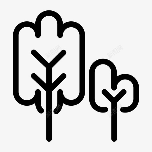 树木冷杉森林图标svg_新图网 https://ixintu.com 冷杉 树木 树林 森林 植物 绿色