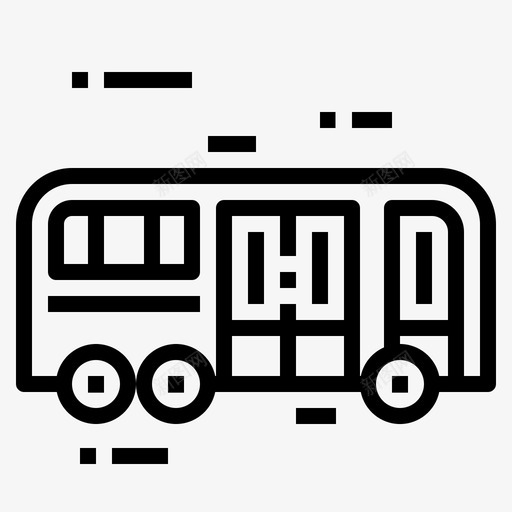校车生活方式图标svg_新图网 https://ixintu.com 校车 生活方式