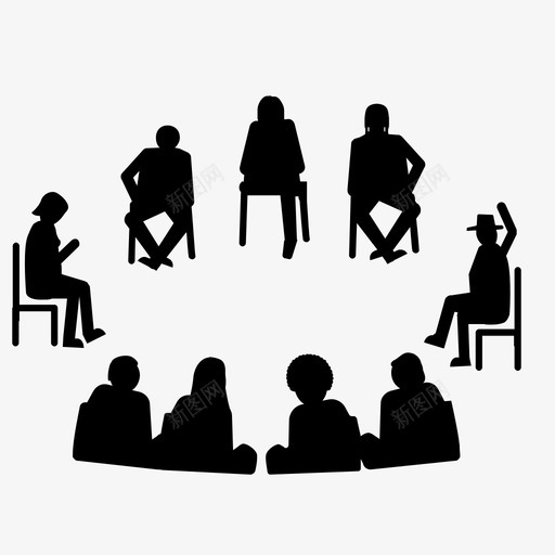 集会协议会议图标svg_新图网 https://ixintu.com 会议 协议 参与 支持小组 集会