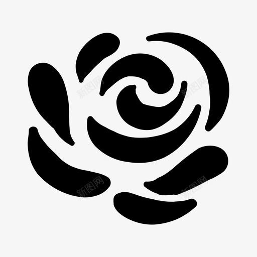 玫瑰美丽迷人图标svg_新图网 https://ixintu.com 玫瑰 美丽 芬芳 迷人