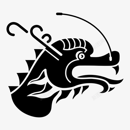 龙龙头图标svg_新图网 https://ixintu.com 龙 龙头