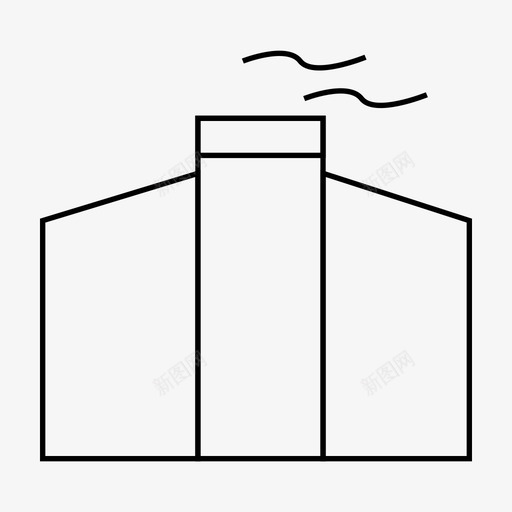 工厂制造厂建筑图标svg_新图网 https://ixintu.com 制造厂 工厂 建筑 建筑线