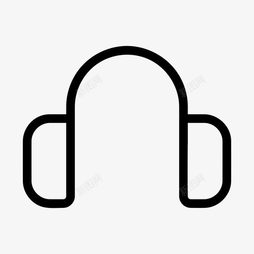 耳机听声音图标svg_新图网 https://ixintu.com 听 声音 录音室 耳机 随机用户界面线