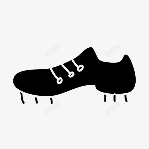 鞋钉靴子时尚图标svg_新图网 https://ixintu.com 时尚 草地 运动型 靴子 鞋类 鞋钉