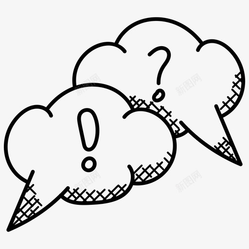 常见问题解答常见问题问卷调查图标svg_新图网 https://ixintu.com 交流涂鸦图标 常见问题 常见问题解答 问卷调查 问答