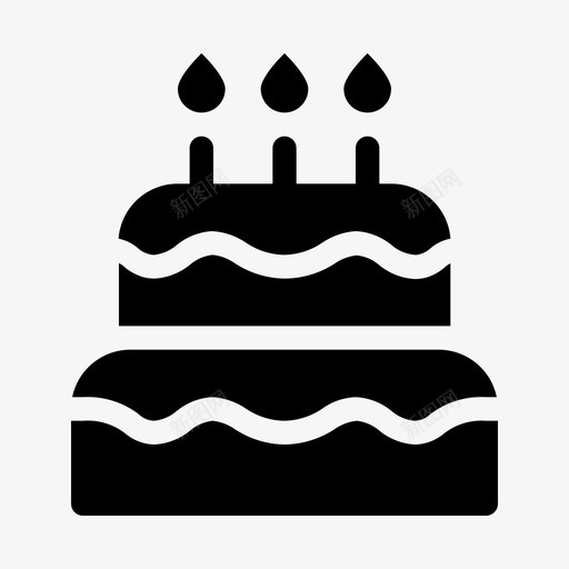 生日蛋糕庆祝食物图标svg_新图网 https://ixintu.com 庆祝 生日聚会固体 生日蛋糕 聚会 食物