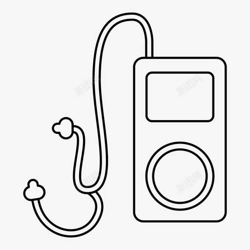 mp3播放器ipod音乐图标svg_新图网 https://ixintu.com ipod mp3播放器 音乐