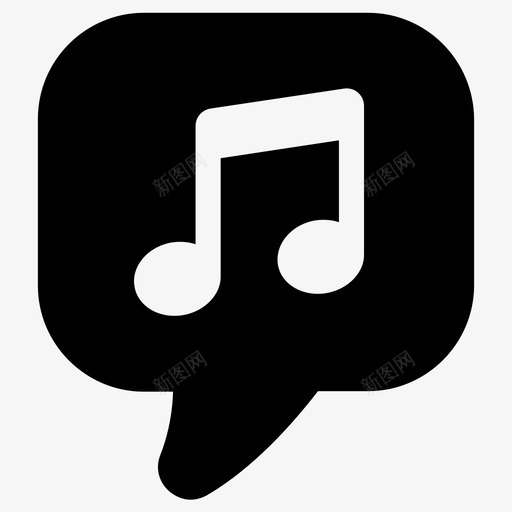 唱歌音乐音符图标svg_新图网 https://ixintu.com 唱歌 音乐 音符