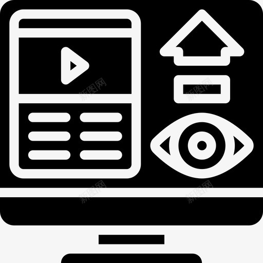视频视图性能搜索引擎优化图标svg_新图网 https://ixintu.com 性能 搜索引擎优化 网络 网络性能稳定 视频视图