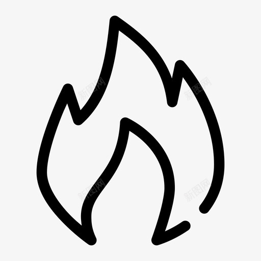 火灾燃烧危险图标svg_新图网 https://ixintu.com 危险 火灾 火焰 燃烧 网络 高温
