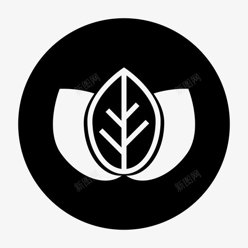 绿色环保草本植物图标svg_新图网 https://ixintu.com 叶子 环保 生态 素食 绿色 自然 草本植物