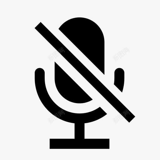 关闭麦克风svg_新图网 https://ixintu.com 关闭麦克风