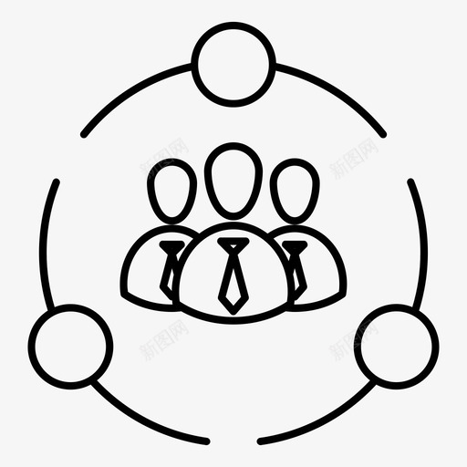 团队合作社区团体图标svg_新图网 https://ixintu.com 团体 团队合作 社会 社区 网络