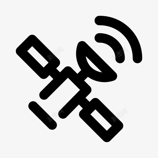 卫星网络信号图标svg_新图网 https://ixintu.com 信号 卫星 教育 无线 空间 网络