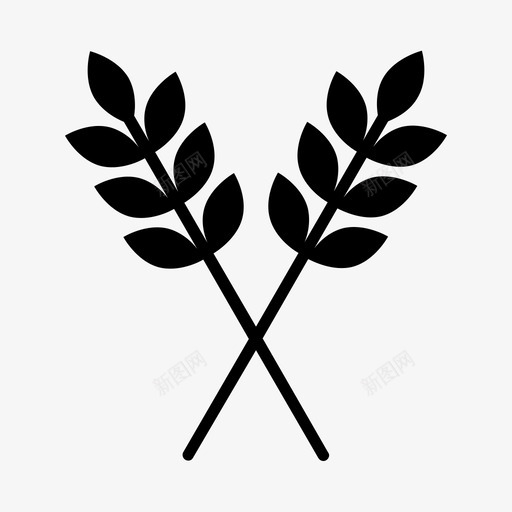 小麦大麦谷物图标svg_新图网 https://ixintu.com 大米 大麦 小麦 谷物 麦芽