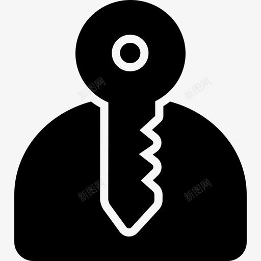 密钥访问管理图标svg_新图网 https://ixintu.com 关键人员 密钥 权限 现代 管理 访问