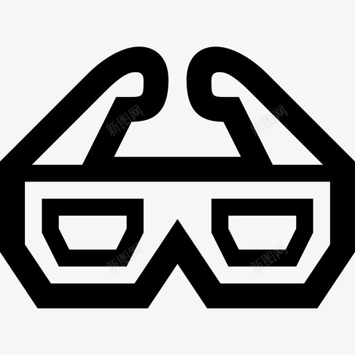 3d眼镜电影院电影图标svg_新图网 https://ixintu.com 3d眼镜 厚轮廓 电影 电影院
