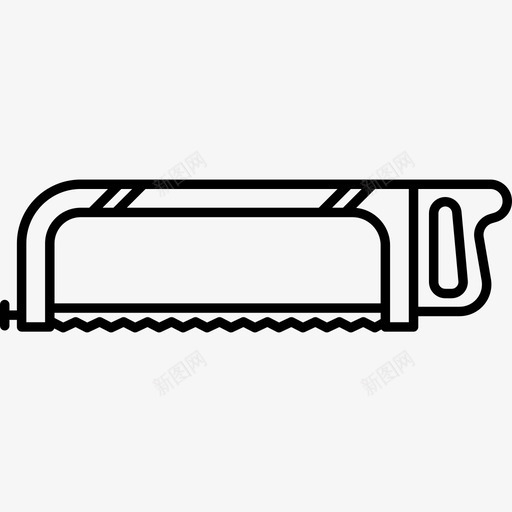 带柄工具和机械的钢锯图标svg_新图网 https://ixintu.com 工具和机械的钢锯 带柄