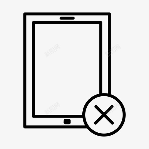 平板电脑取消电子图标svg_新图网 https://ixintu.com 取消 平板电脑 平板电脑ii 电子