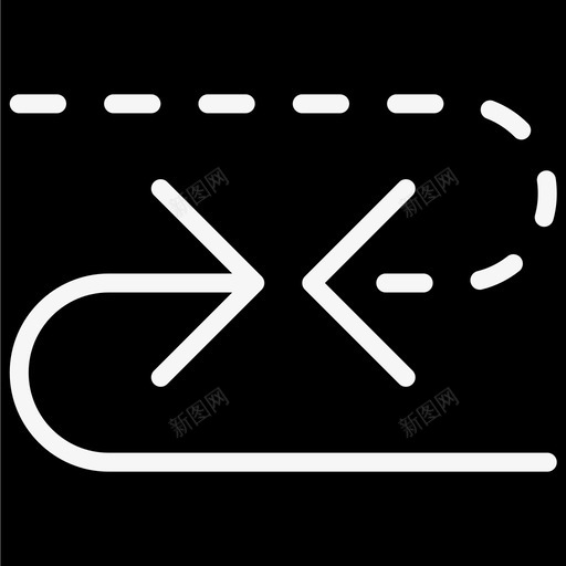 半圆形箭头方向图标svg_新图网 https://ixintu.com 位置 前缀方向vol1solid 半圆形 方向 箭头