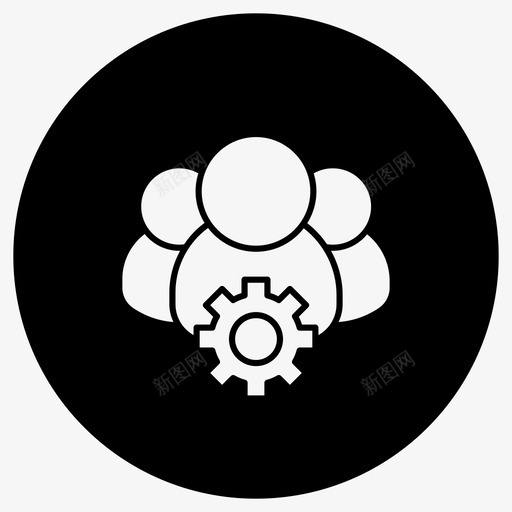 会议组织呼叫会议图标svg_新图网 https://ixintu.com 业务图标细圆圈填充 人员 会议 会议组织 呼叫 计划 设置