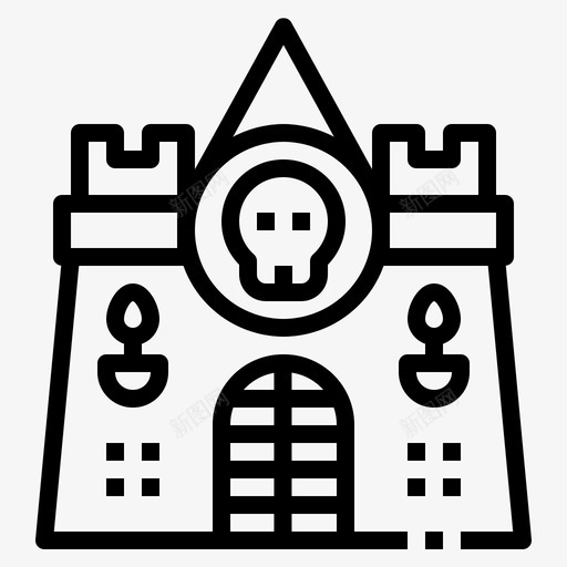 鬼屋游乐场城堡图标svg_新图网 https://ixintu.com 城堡 恐怖 游乐园 游乐场 鬼屋 鬼魂