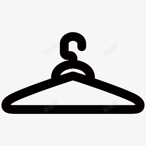 衣架衣服衣钩图标svg_新图网 https://ixintu.com 衣服 衣架 衣柜 衣钩